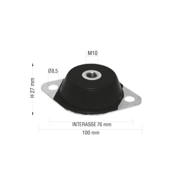 Engine support rubber, M10, Aixam 97-20 , (1K006A)