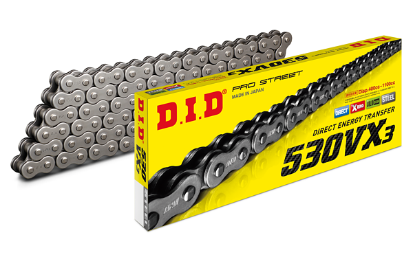 D.I.D 530VX3 Chain+Connecting link rivet type (ZJ)