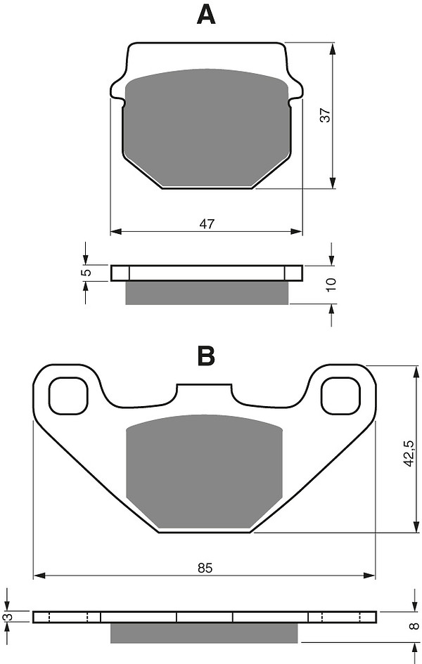 GOLDFREN Brake Pads 042 Ceramic Carbon AD