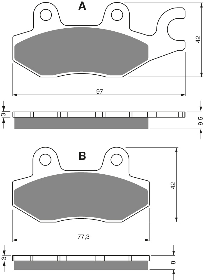 GOLDFREN Brake Pads 088 Ceramic Carbon S3