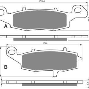GOLDFREN Brake Pads 104 Ceramic Carbon S3