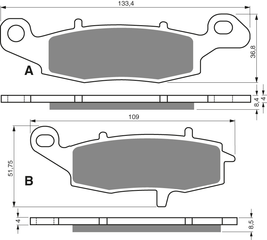 GOLDFREN Brake Pads 104 Ceramic Carbon S3