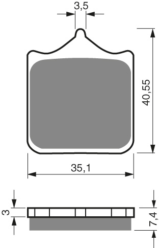 GOLDFREN Brake Pads 177 Ceramic carbon AD 1PAIR = 4SMALL
