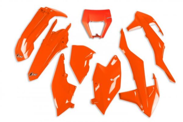 UFO Plastic kit 6-parts Fluo Orange KTM EXC/EXC-F 125-450 17-19