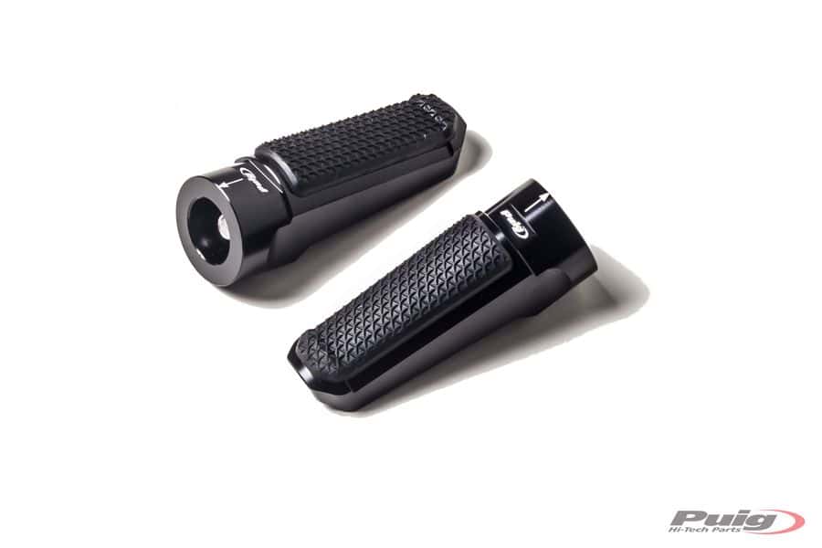 Puig Rear Sets Racing+Rubber Right/Left C/Black