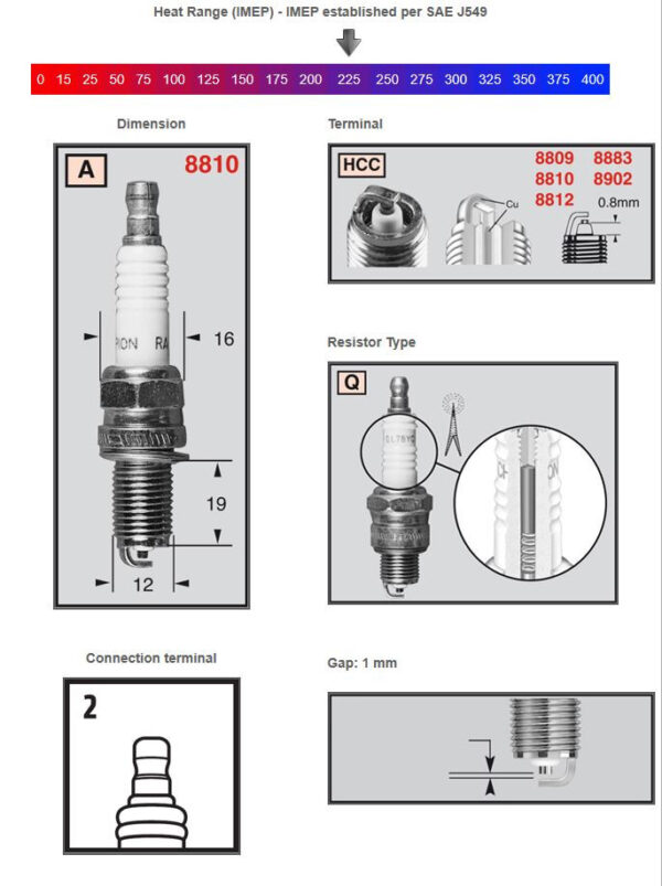 Champion Sparkplug 8810 Powersport