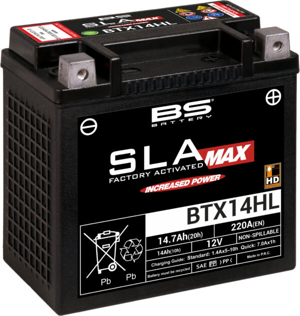 BS Battery  BTX14HL (FA) SLA MAX - Sealed & Activated