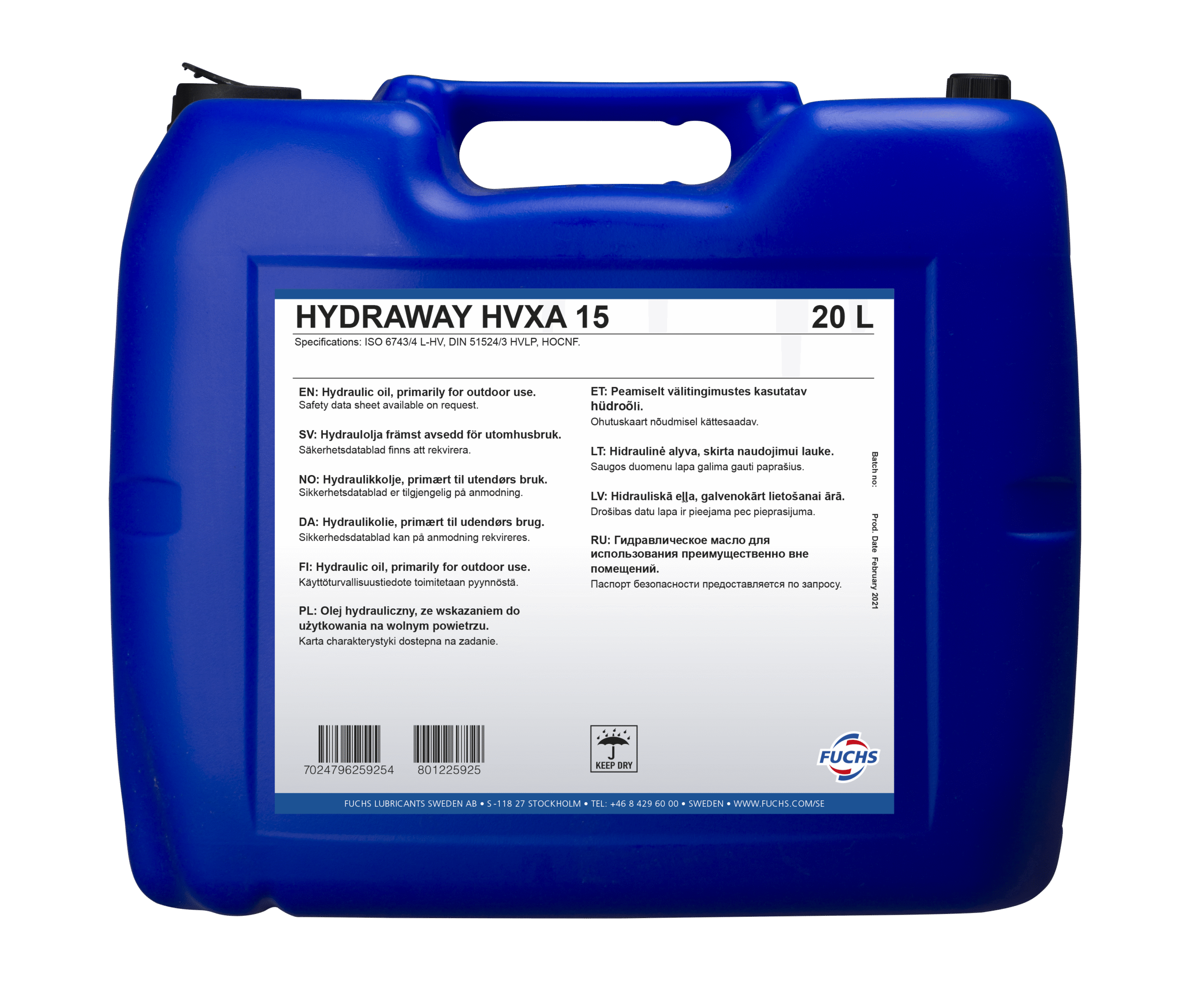 Fuchs Renolin ZAF HVXA 15 20L