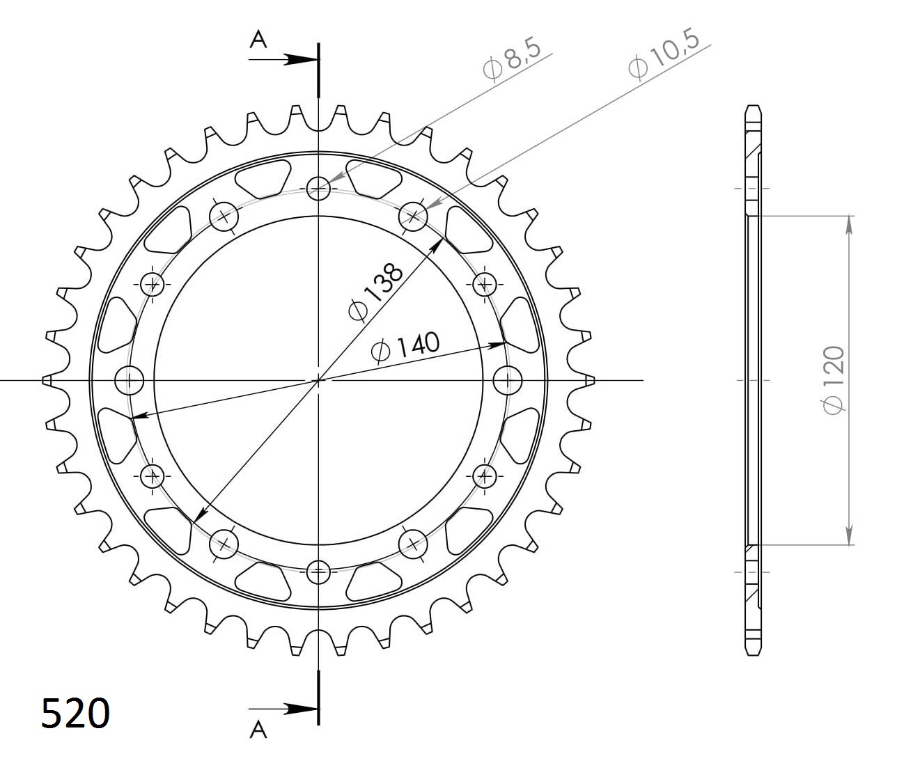 Supersprox / JT Rear sprocket 1220/846-2.38