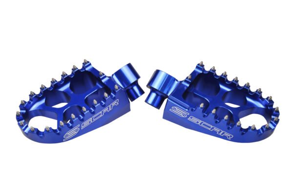 Scar Evolution Footpegs - Yamaha Blue color