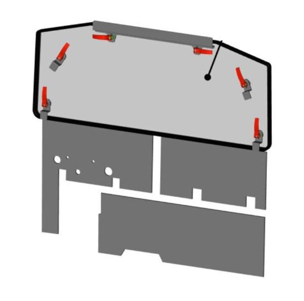 DFK Rear panel assembly Can-Am Defender/Traxter 2025