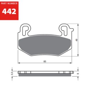 GOLDFREN Brake pads 442 Ceramic Carbon AD
