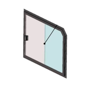 DFK Small door window assembly left Polaris RZR 570