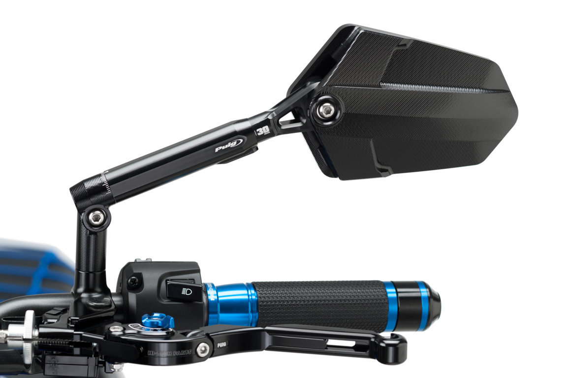 Puig Rear Mirror Mod. Explorer Homolog. Left C/Black-Bl