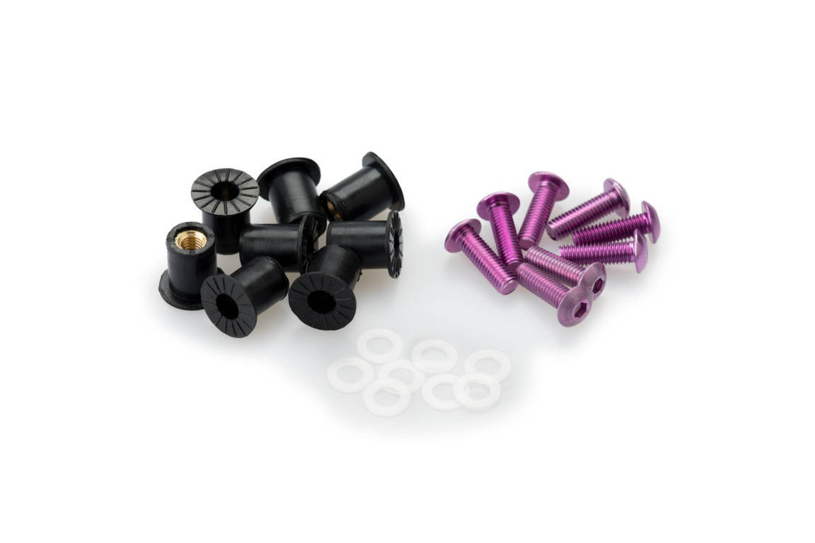 Puig Screw Kit whit silentblocks C/Violet