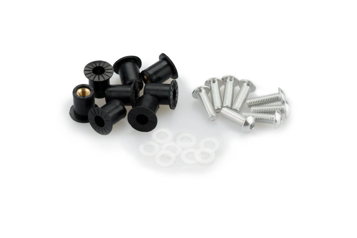 Puig Screw Kit whit silentblocks C/Silver