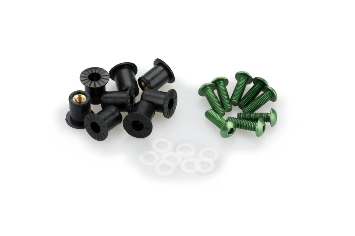 Puig Screw Kit whit silentblocks C/Green
