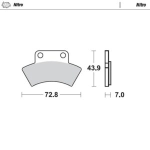 Moto-Master Brakepads Polaris rear: Scrambler/Sportsman 500 <1997, Scrambler 4