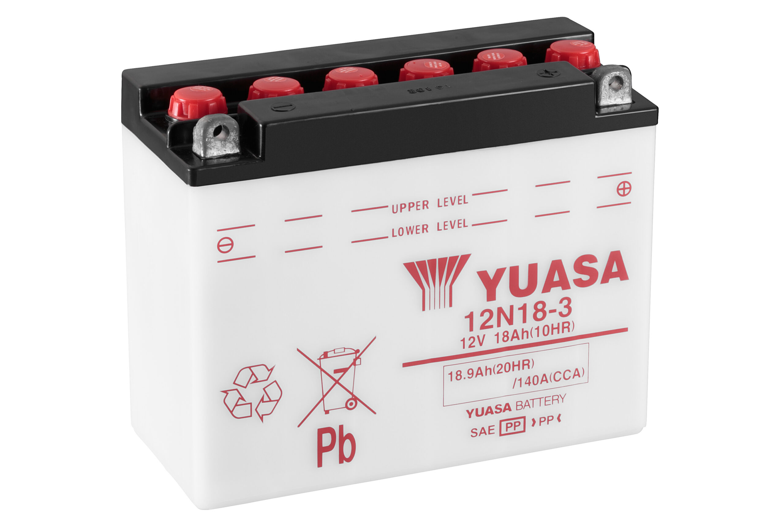 Yuasa Battery, 12N18-3 (dc) no acid included