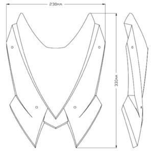 Puig Windshield New Gen. Sport Kawasaki Z H2 C/Carbon Look