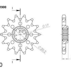 Supersprox Front Sprocket KTM SX65 98- z12