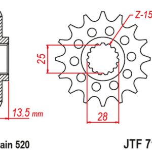 JT Front sprocket JTF710.15RB