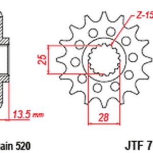 JT Front sprocket JTF710.16RB