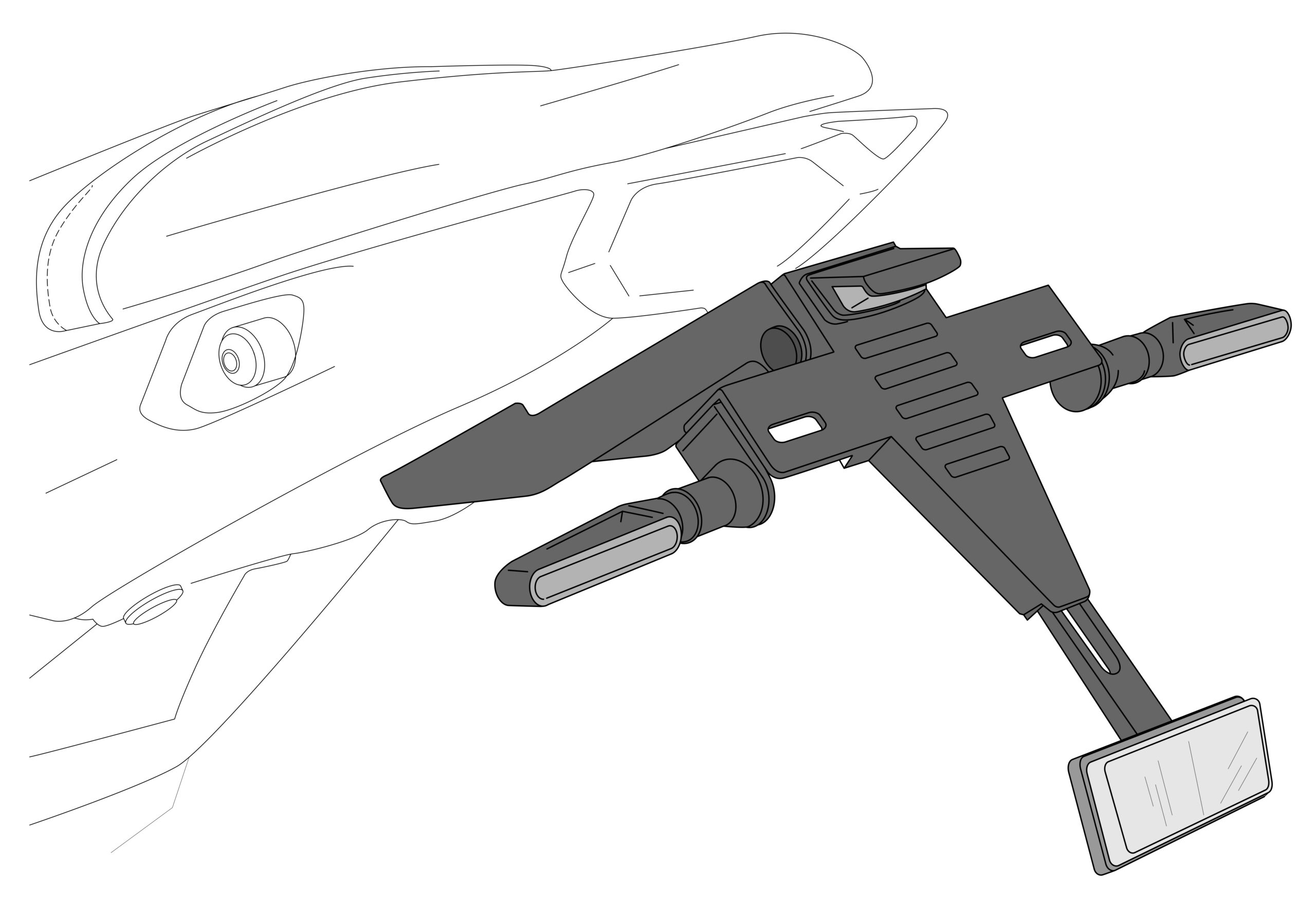 Puig License Support Tamaha T-Max 560/Dx/Sx/ Max Tech