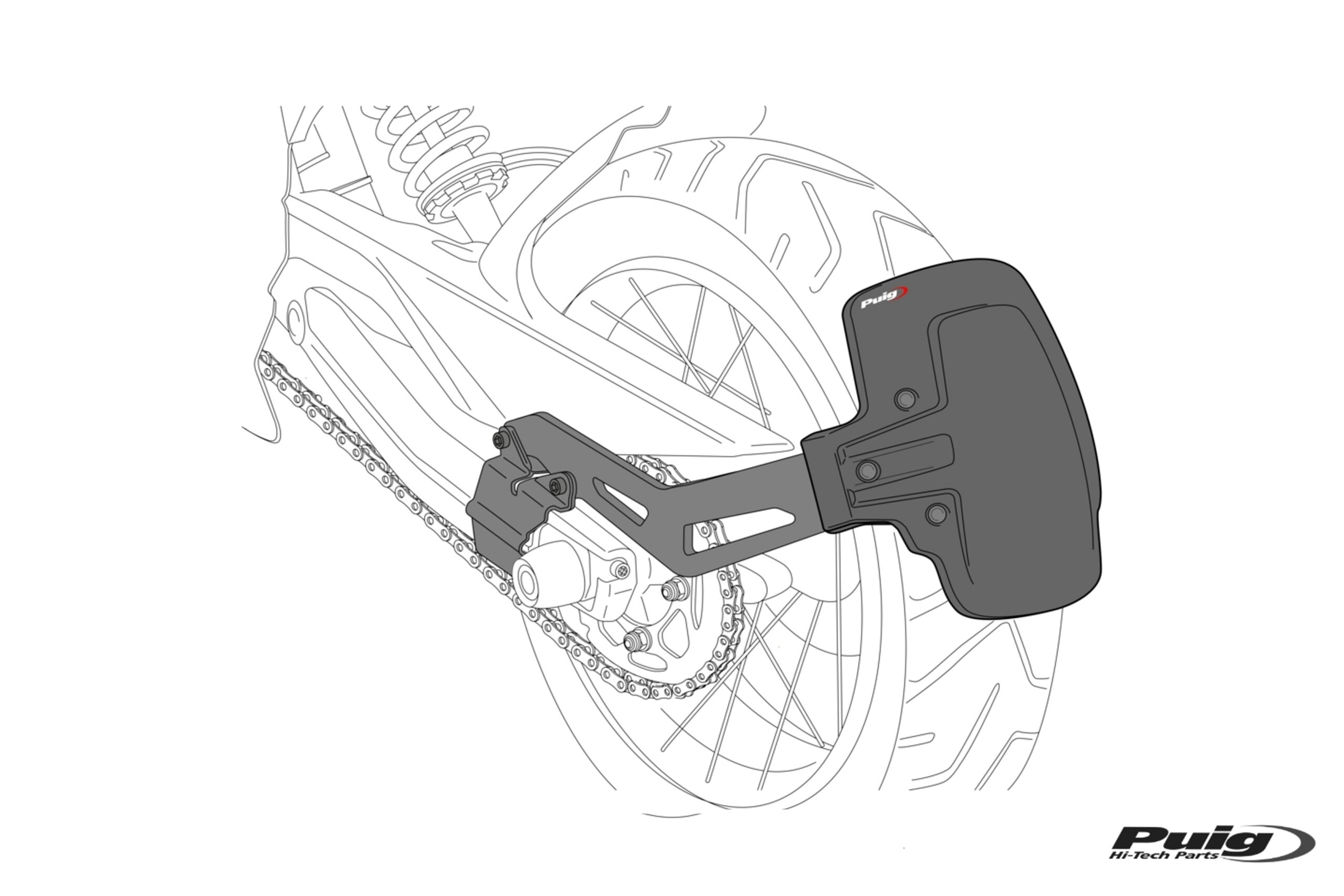 Puig Rear Fender Single Sided Bmw F750Gs/850Gs/850G Adv