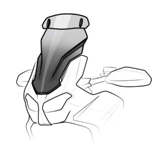 Puig Touring Screen W/Visor Crf1100L Africa Twin 20' C/