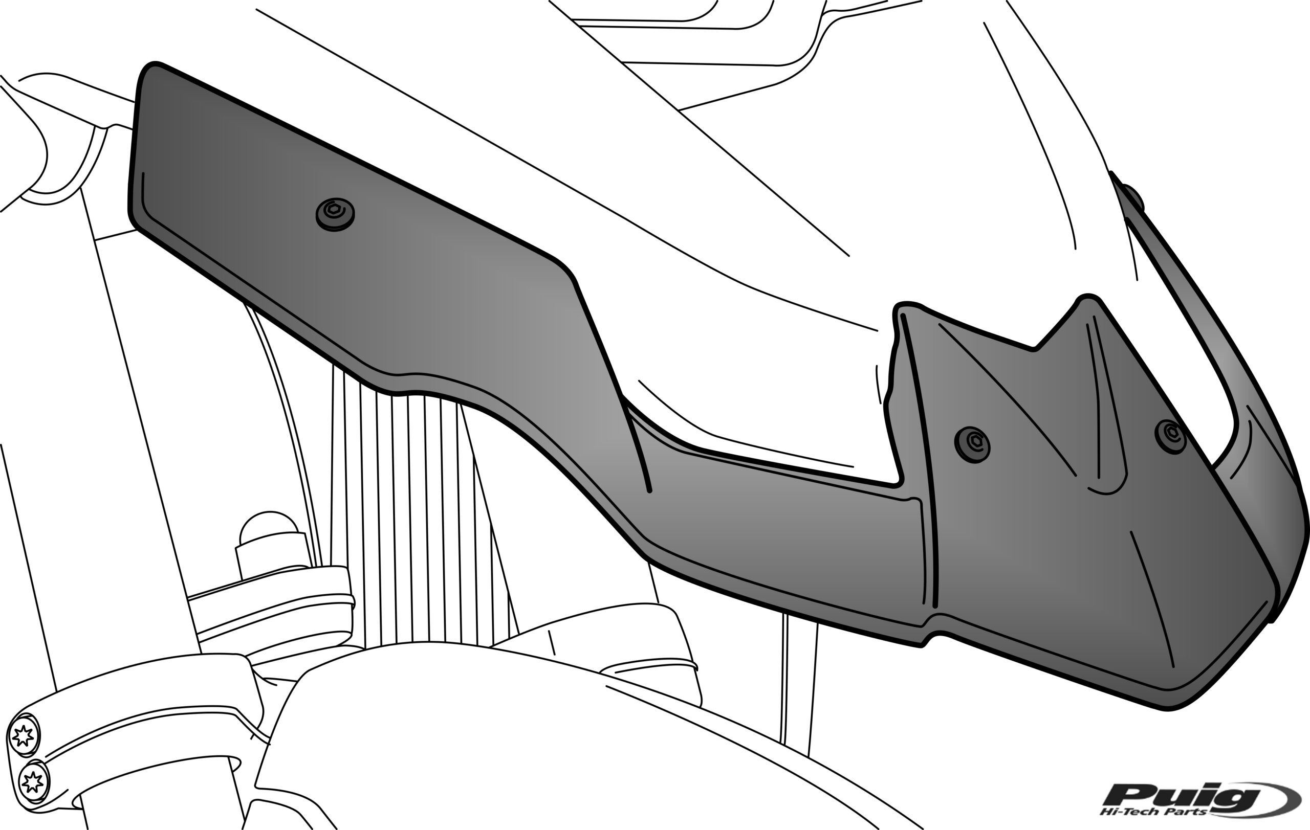 Puig Beak Extender For Yamaha Mt-09 Tracer/Gt 21' C/Mat