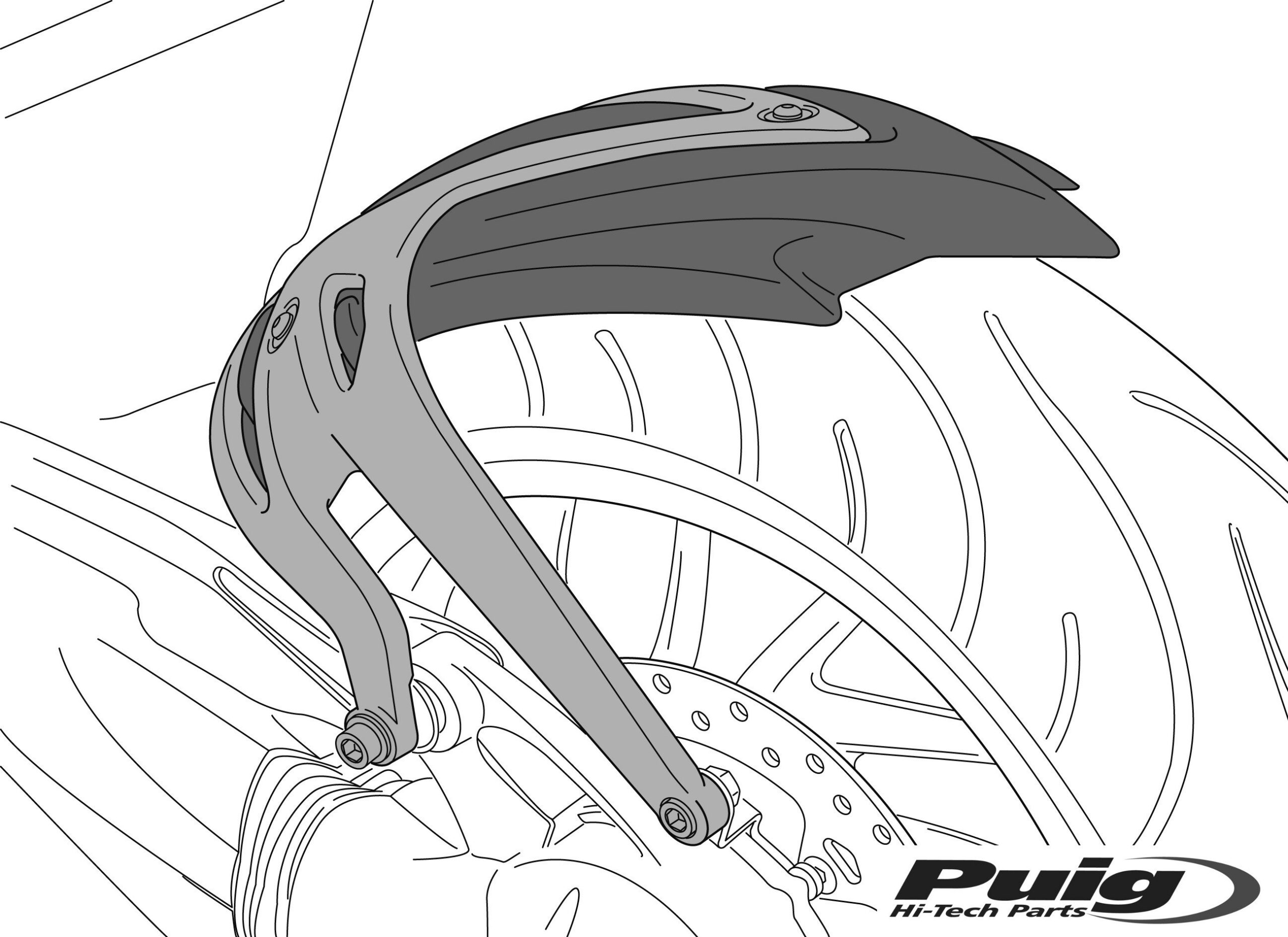 Puig Rear Hugger Yamaha Mt-09 Tracer/Gt 21' C/Matt Blac