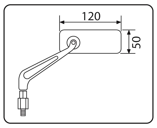 Puig Rear Mirror Mod.Mt End M8 S/Izdo C/Silver