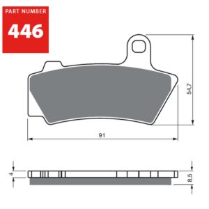 GOLDFREN Brake Pads 446 Ceramic Carbon S33