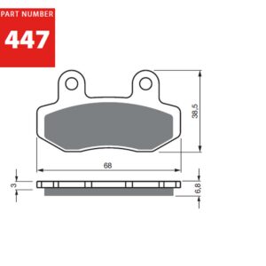 GOLDFREN Brake Pads 447 Ceramic Carbon S3
