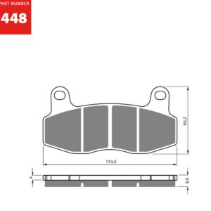 GOLDFREN Brake Pads 448 Ceramic Carbon S33