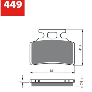 GOLDFREN Brake Pads 449 Ceramic Carbon AD