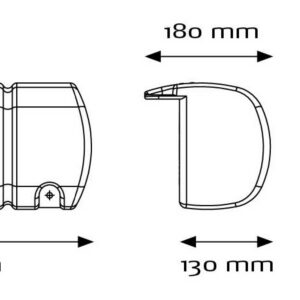 Dan-Fender Multi Dock SHORT Fender white 400 x 181 x 130/180mm