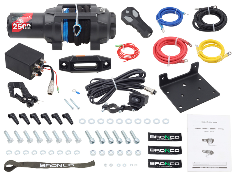 Bronco HDQS WINCH 2500 synthetic line, remote control - Image 3
