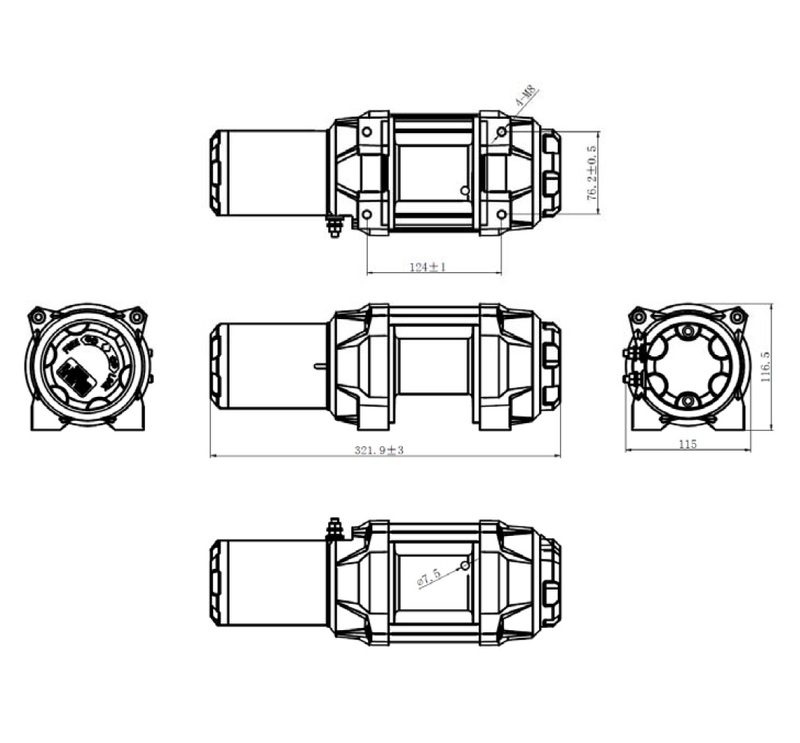 Bronco HDQS WINCH 2500 synthetic line, remote control - Image 2