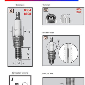 Champion Sparkplug 8698 Powersport