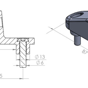 Puig Adapter Without Side For Fairing C600S 12'-13'
