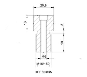 Puig Adapter Rear Mirror Hi-Tech Iv Modelos Yamaha