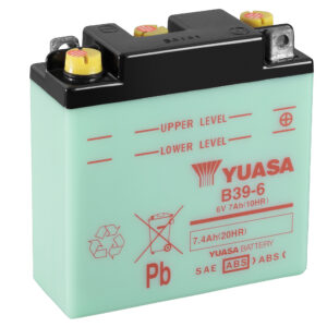 Yuasa Battery, B39-6 (dc) 6V no acid included