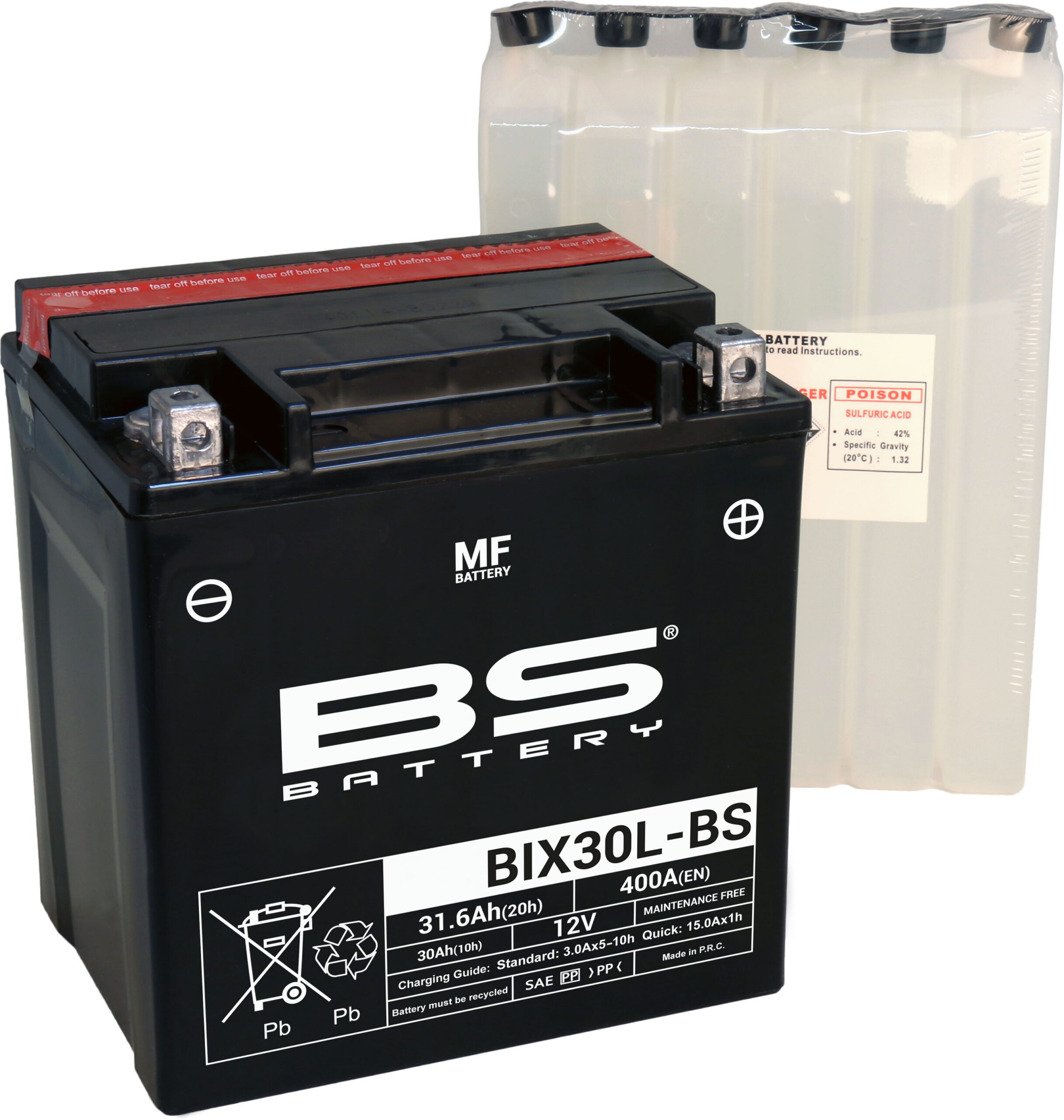 BS Battery BIX30L-BS MF (cp) Maintenance Free