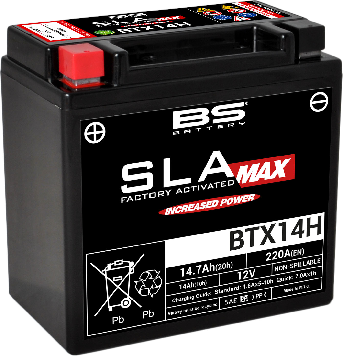 BS Battery BTX14H (FA) SLA MAX - Sealed & Activated