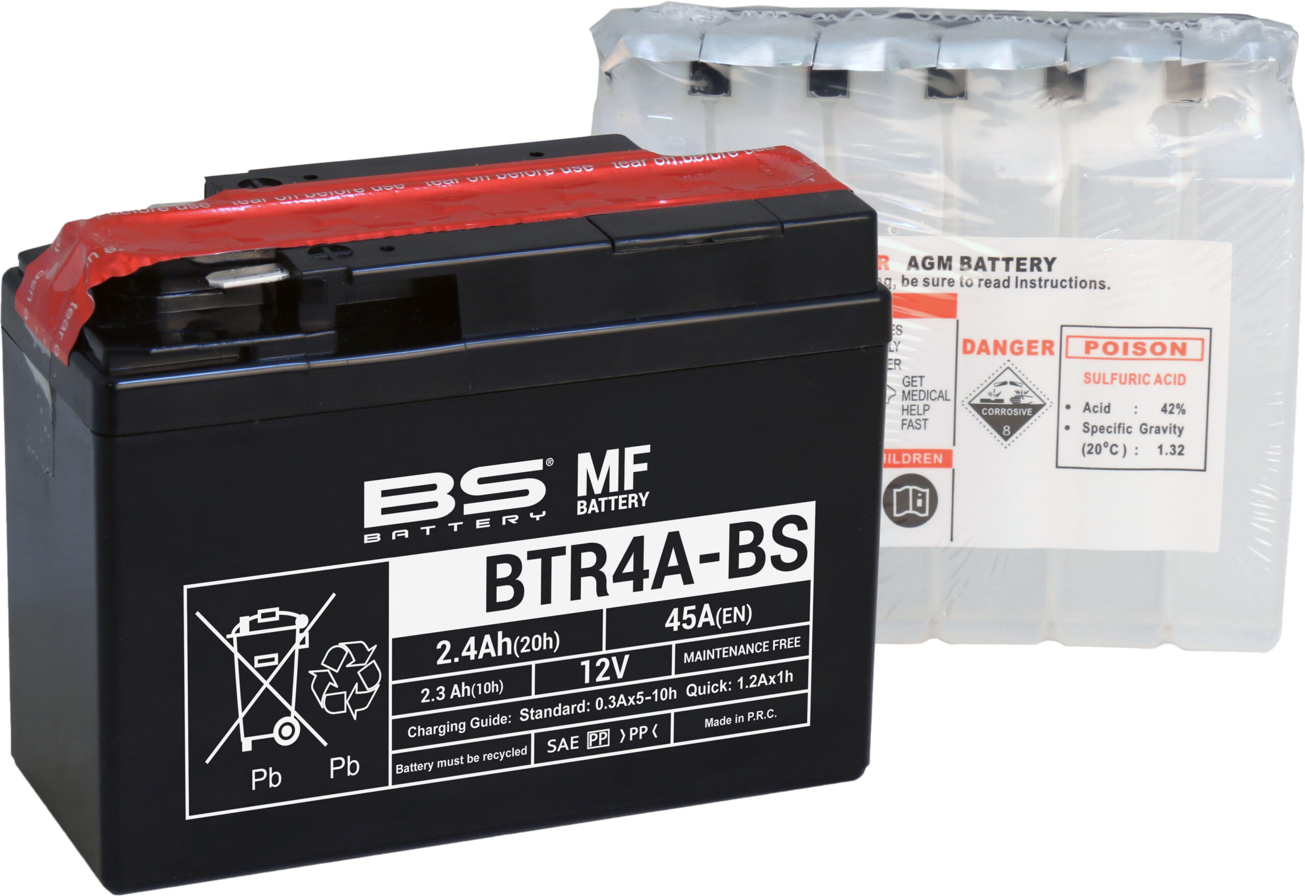 BS Battery BTR4A-BS MF (cp) Maintenance Free