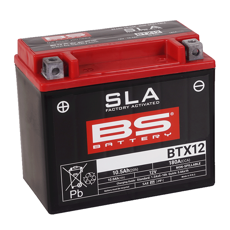 BS Battery BTX12 (FA) SLA - Sealed & Activated
