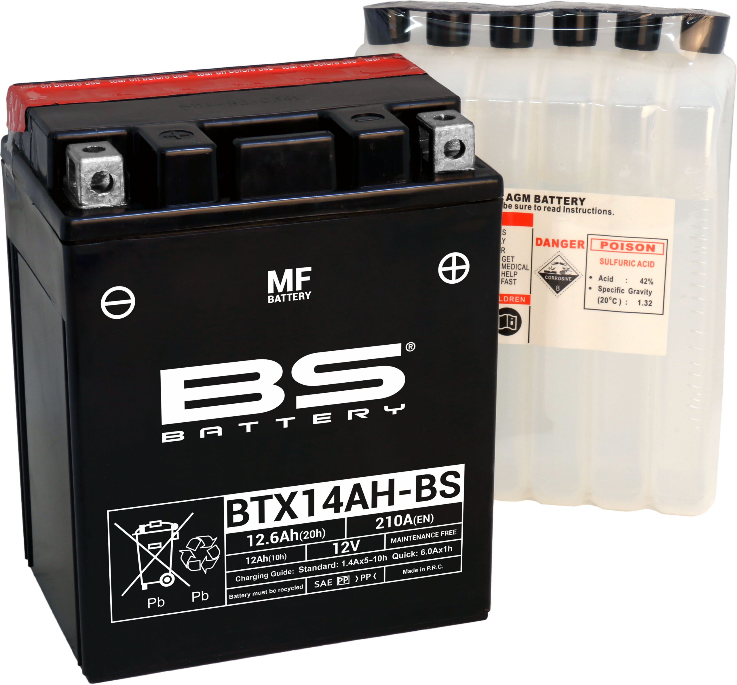 BS Battery BTX14AH-BS MF (cp) Maintenance Free