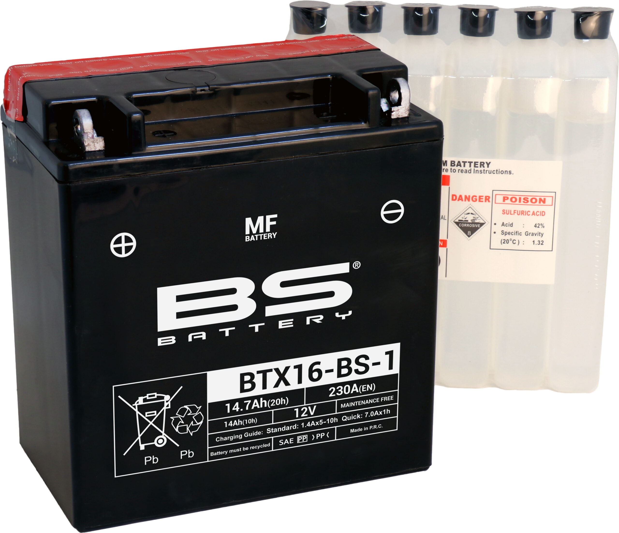 BS Battery BTX16-BS-1 MF (cp) Maintenance Free